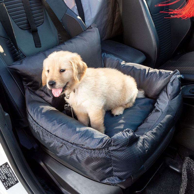 Plush Travel Car Booster Seat & Pet Lounger Kennel