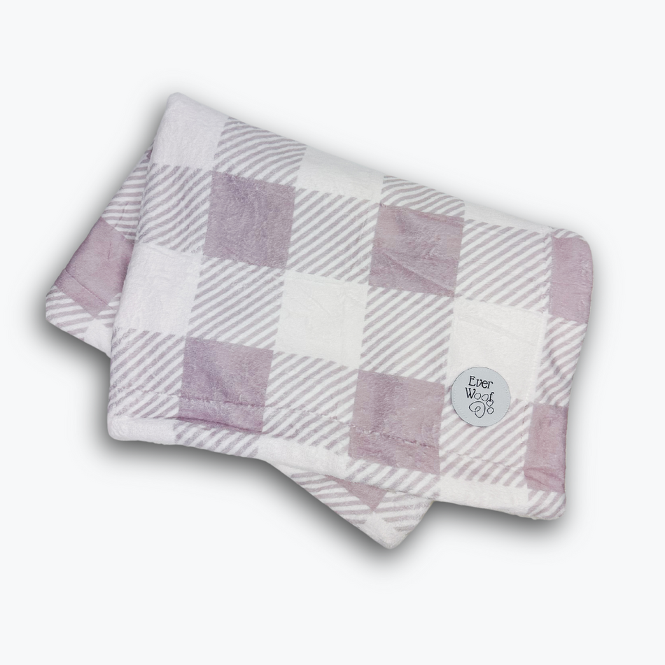 Sugar Plum Plush Dog Blanket and Cozy Sherpa Pet Cushion