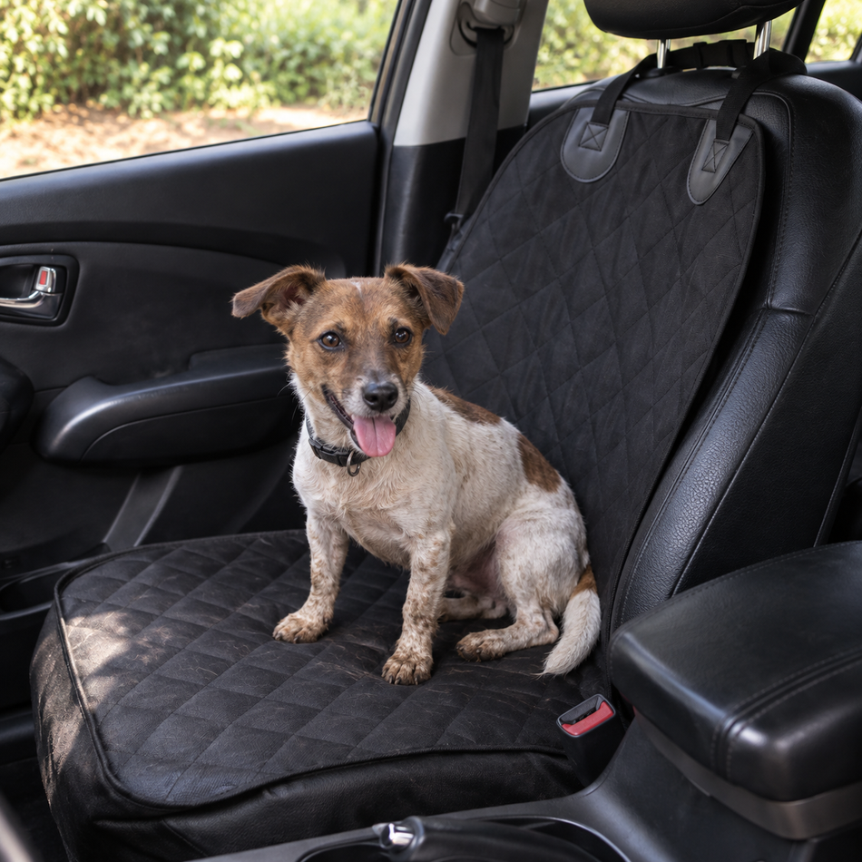 Luxury Waterproof Single Car Seat Cover & Front Bucket Seat Mat