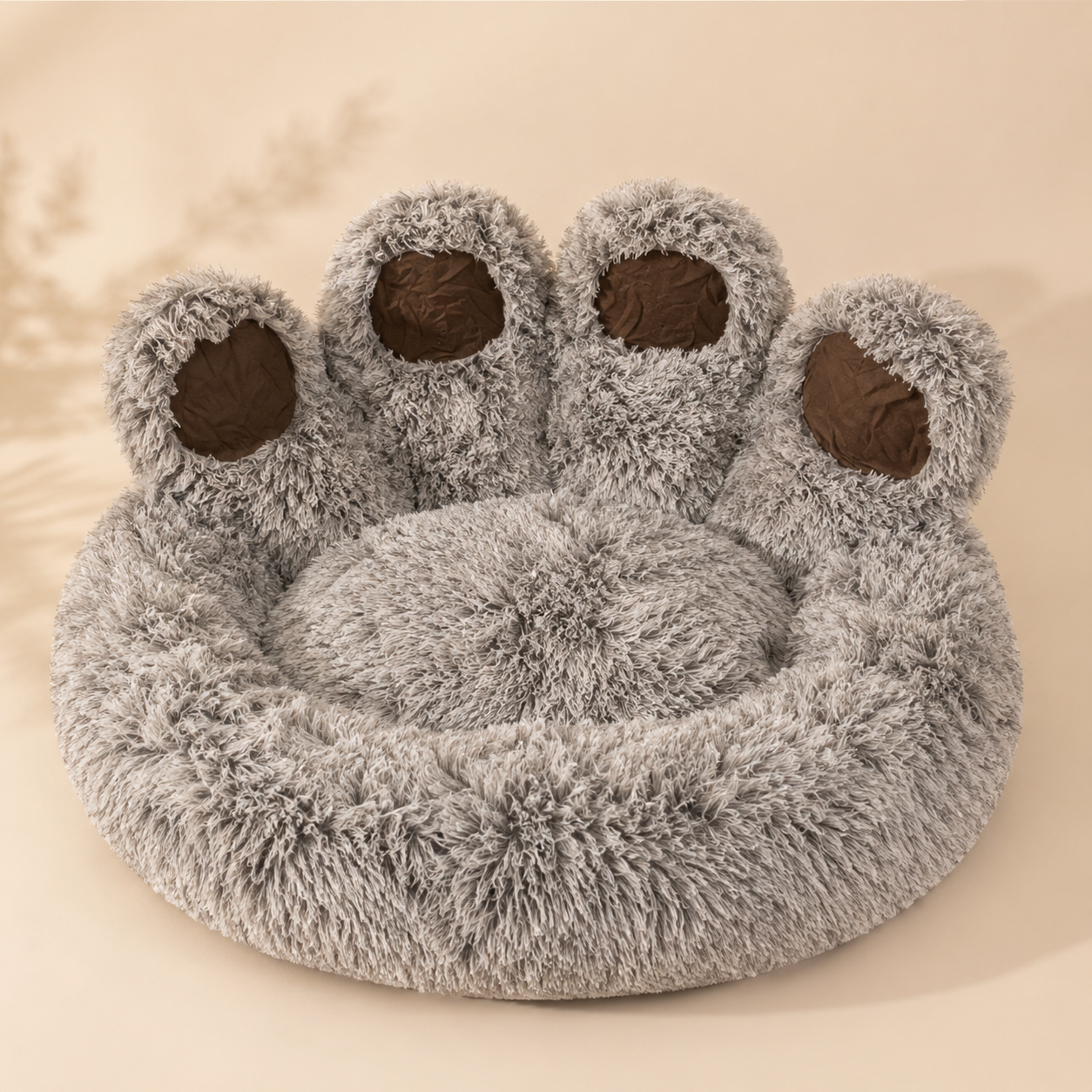 Bear Paw Calming Bed for dogs — soft bear paw shaped comfort bed for small dogs and calmer rest — LURE Wellness