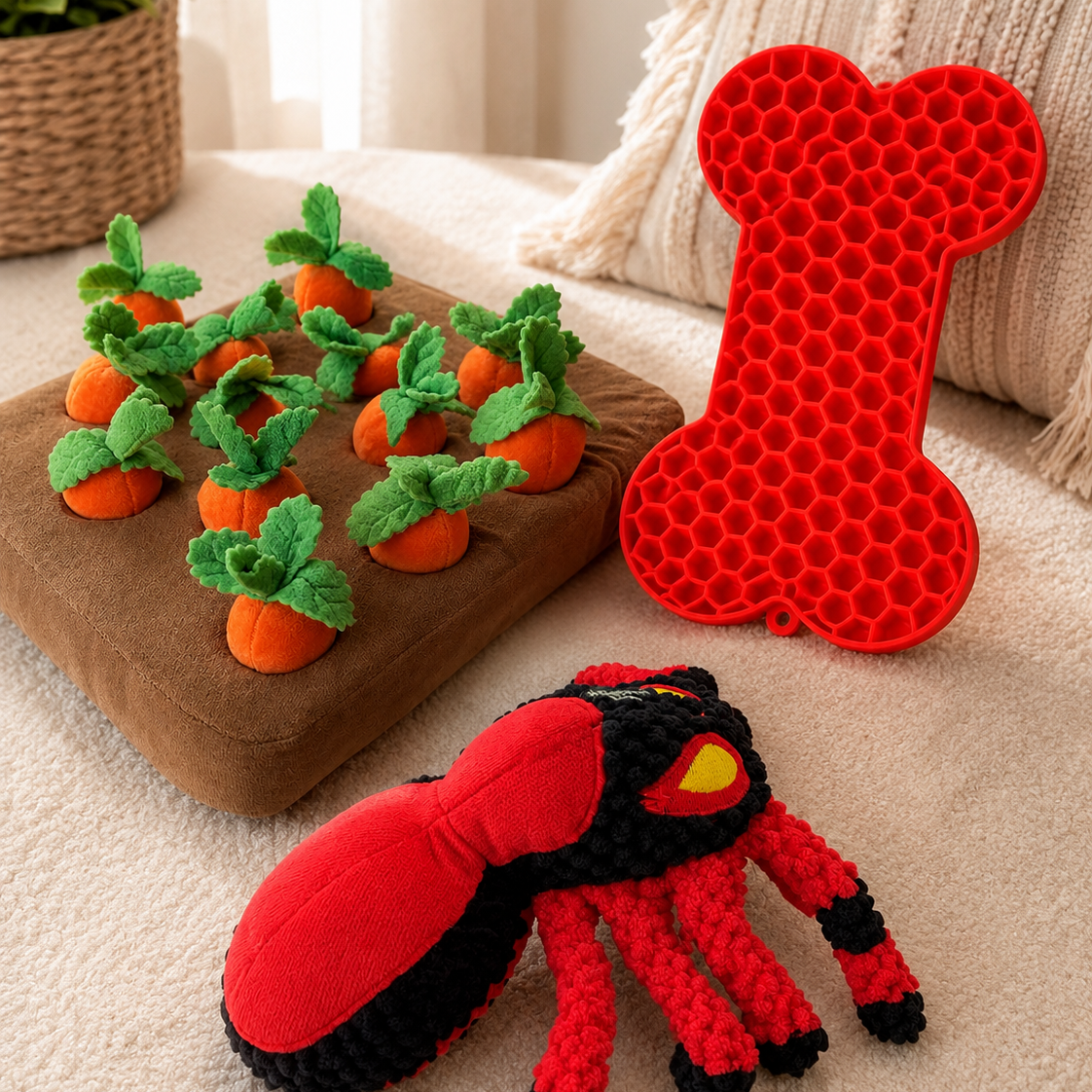 Busy Brain Enrichment Kit for dogs — calming enrichment bundle with snuffle mat, lick pad, puzzle-style play, and focus toys — LURE Wellness