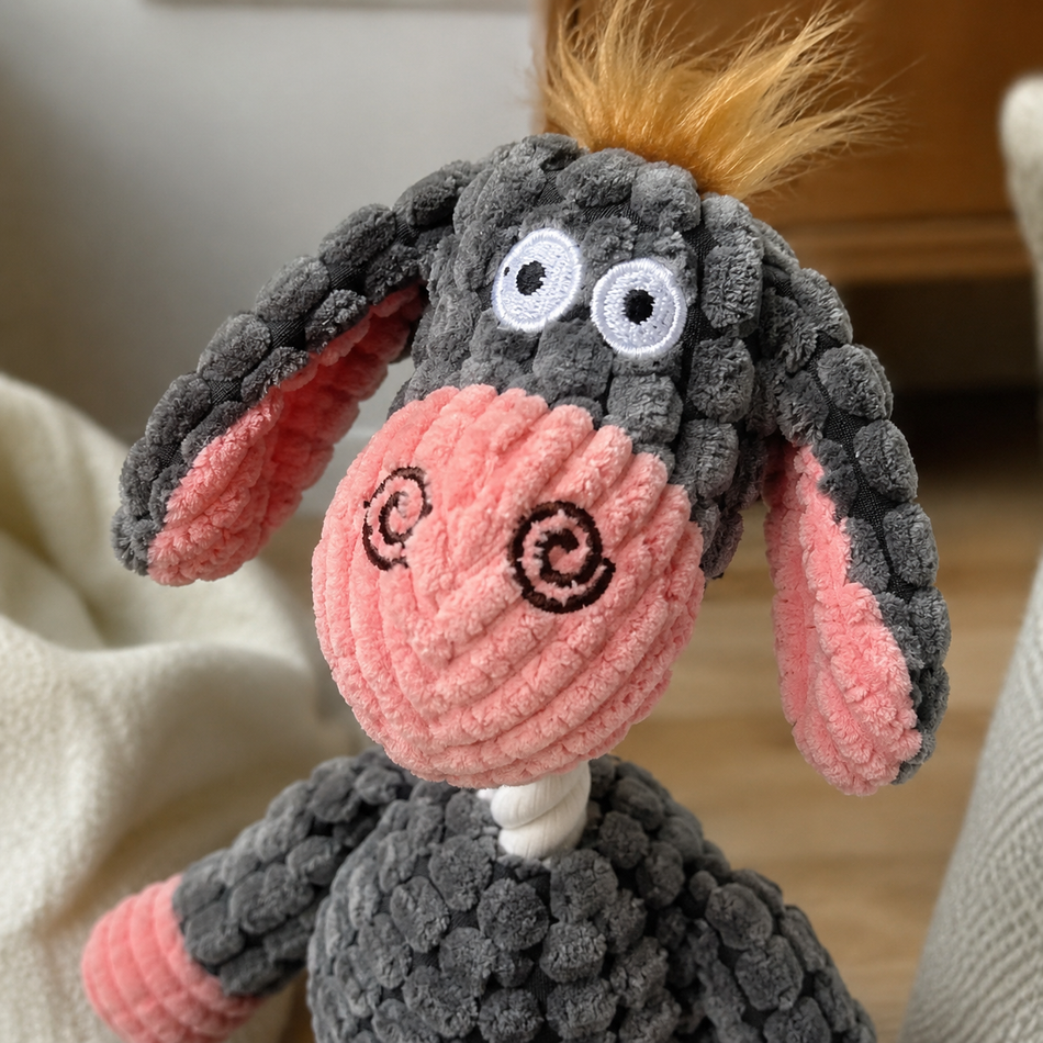 Plush Donkey Dog Toy