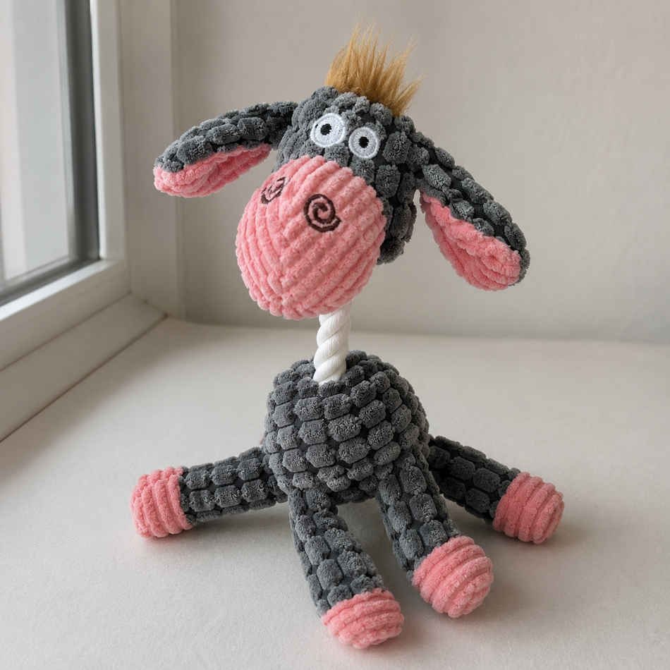 Plush Donkey Dog Toy