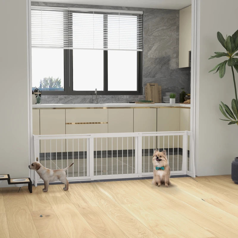 Freestanding Wooden Dog Gate