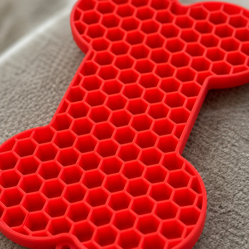 Bone Lick Pad for Dogs — calming lick mat for slow feeding, focus, and enrichment — LURE Wellness