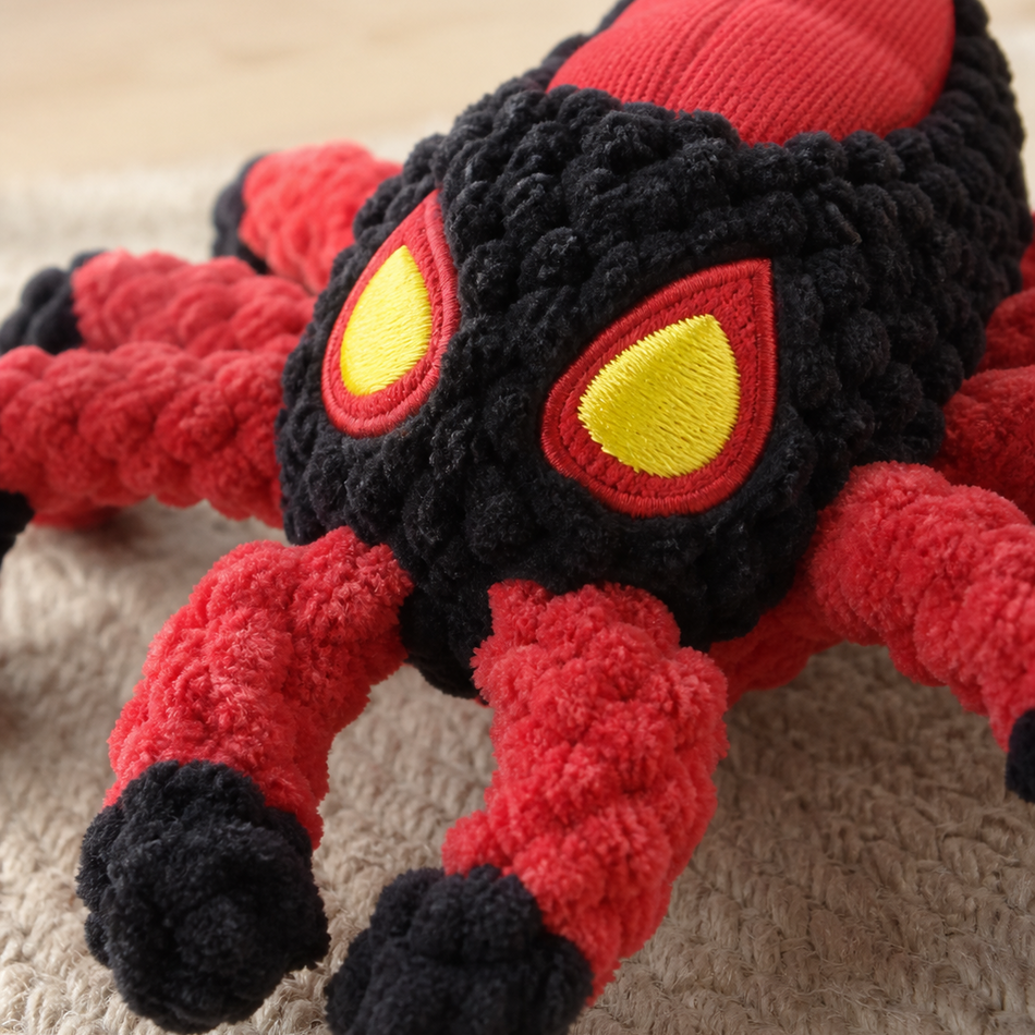 Spider Plush Toy for Dogs — soft plush dog toy for gentle play, comfort, and enrichment — LURE Wellness