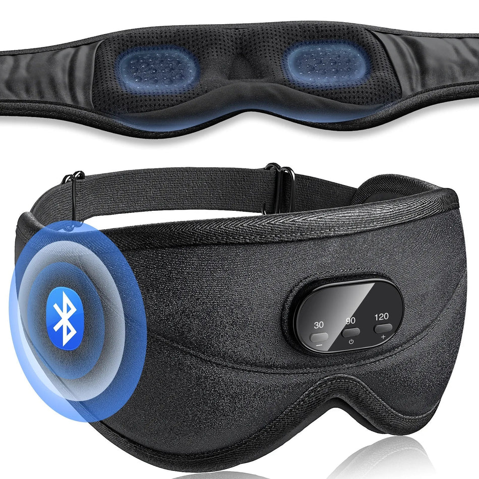 3D Bluetooth Sleeping Mask with Built-In Headphones & Total Blackout Design