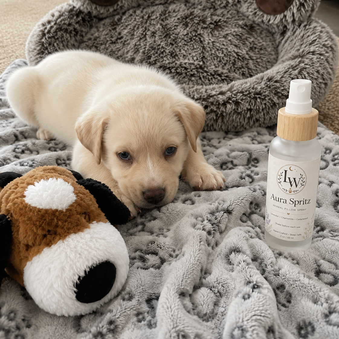Calming dog bed and comfort products for anxious dogs and first nights — LURE Wellness