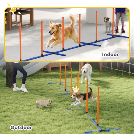 Adjustable Dog Agility Pole Set | Indoor/Outdoor Training detail view 6