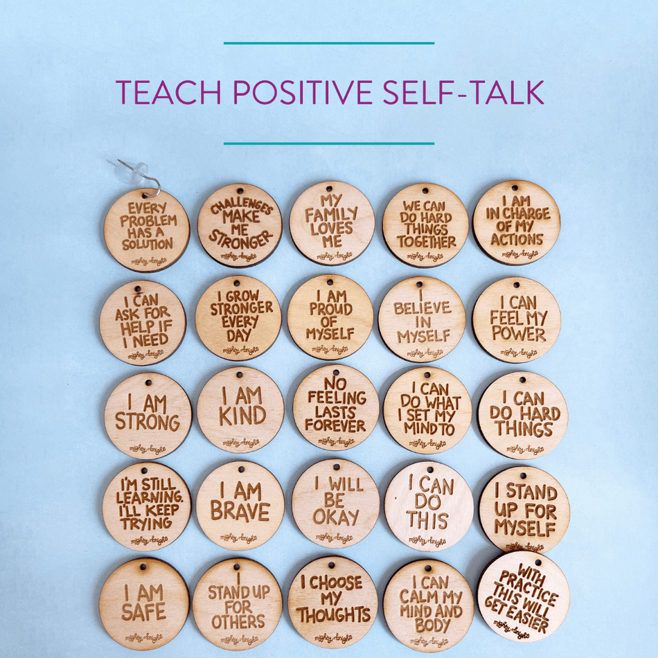 Affirmation Tokens for Positive Self - Talk – Wooden Emotional Wellness Tool for Kids - LURE Wellness