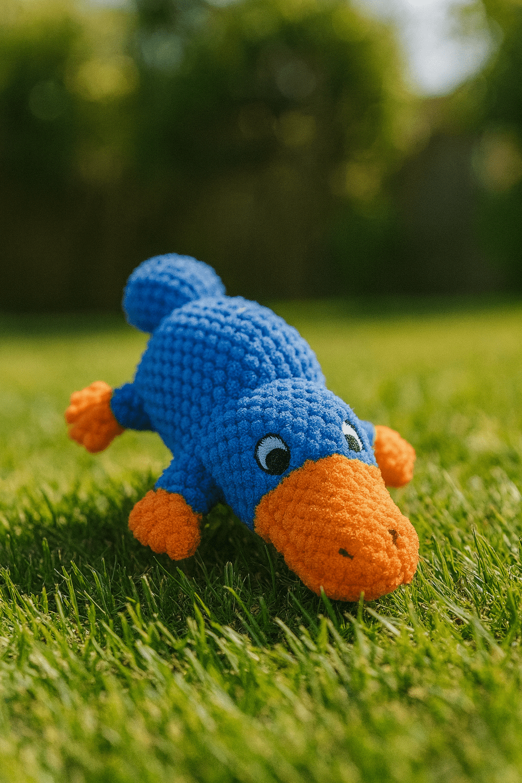 Blue Platypus Sensory Dog Toy (Crinkle + Squeak Plush Enrichment) - LURE Wellness