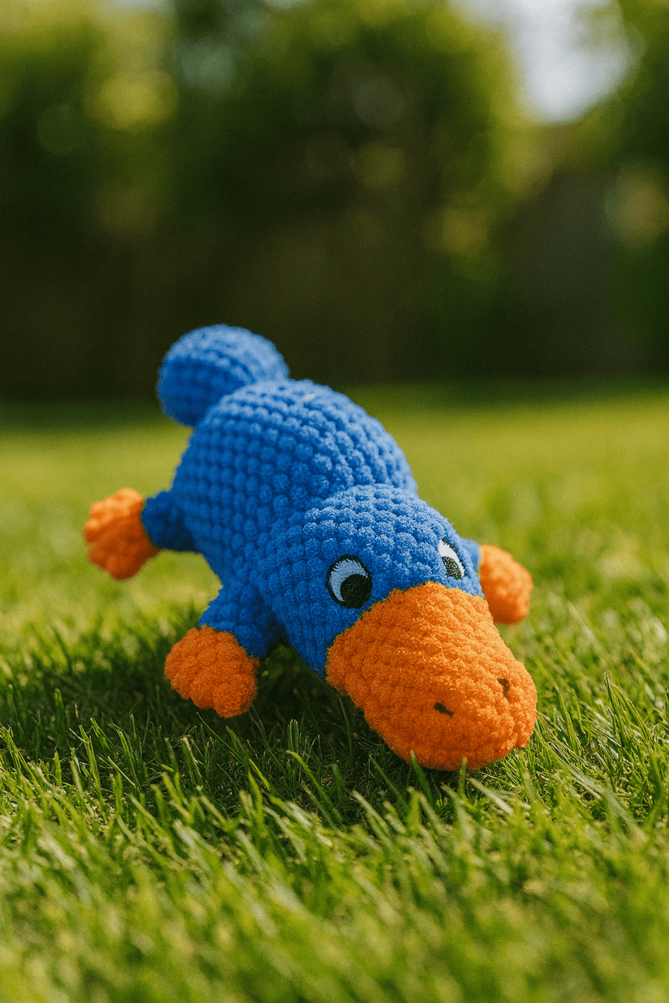 Blue Platypus Sensory Dog Toy (Crinkle + Squeak Plush Enrichment) - LURE Wellness