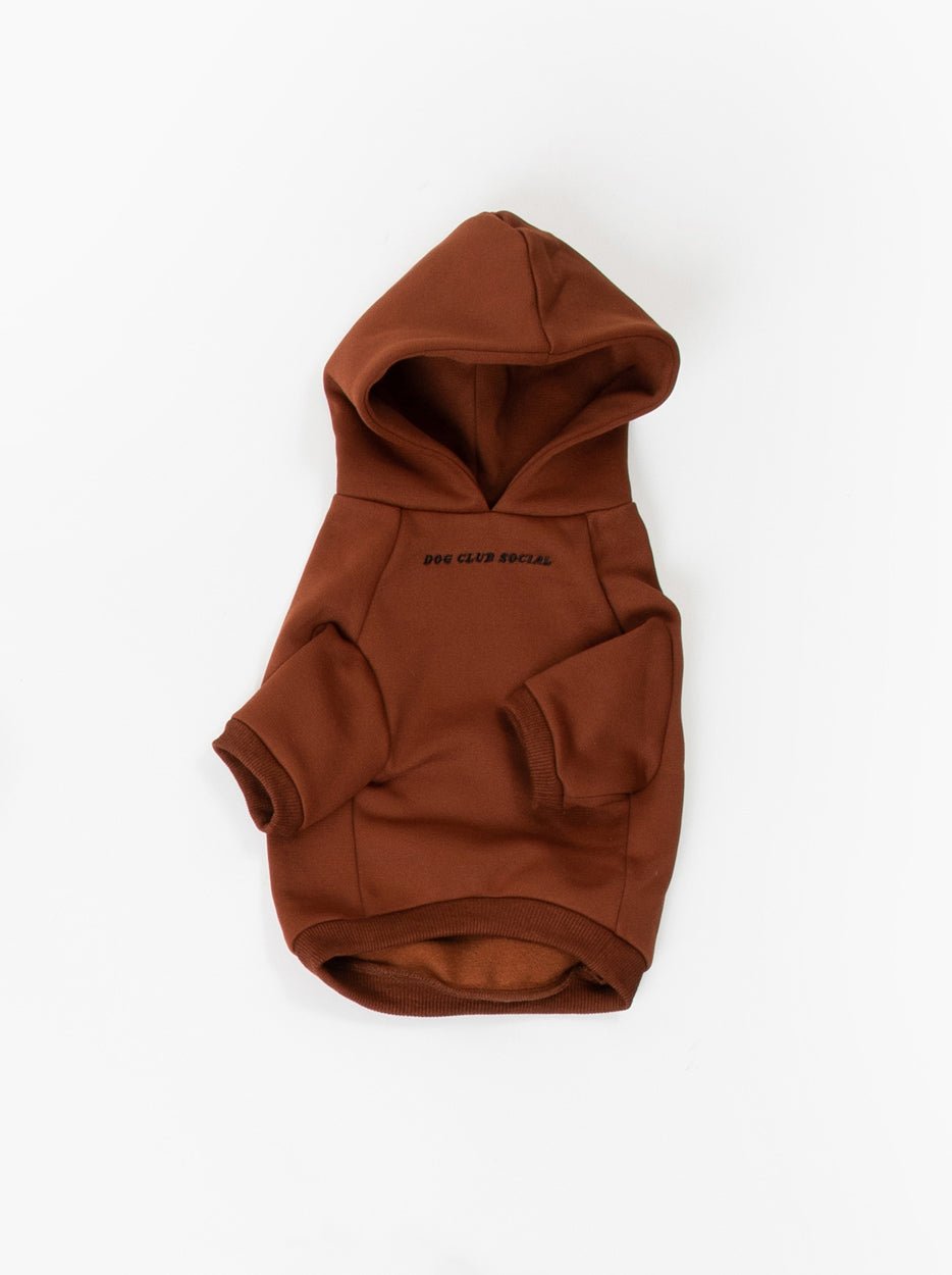 Cognac Fleece Hoodie (Dog) | Cozy Pup Sweatshirt - LURE Wellness