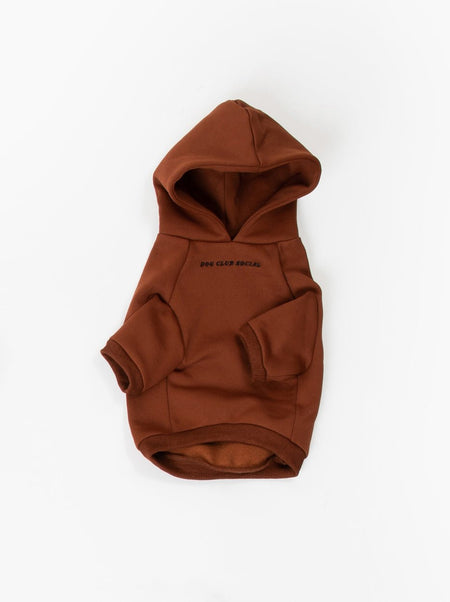 Cognac Fleece Hoodie (Dog) | Cozy Pup Sweatshirt - LURE Wellness