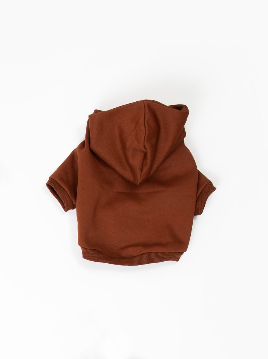 Cognac Fleece Hoodie (Dog) | Cozy Pup Sweatshirt - LURE Wellness