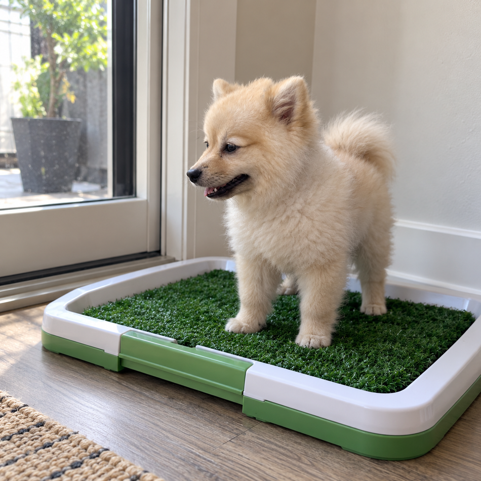 Indoor Turf Potty Tray & 3-Layer Pet Relief Lawn System