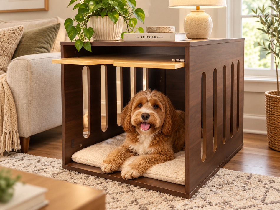 Furniture-Style Dog Crate End Table | Cozy Home Base