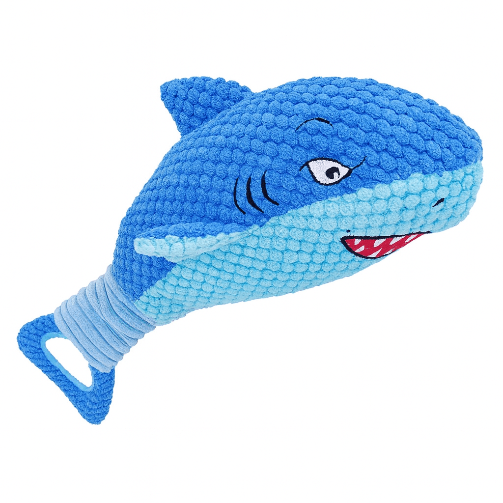 Duck Puppy Toy – Blue Plush Shark - LURE Wellness