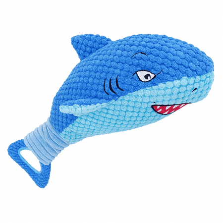 Duck Puppy Toy – Blue Plush Shark - LURE Wellness