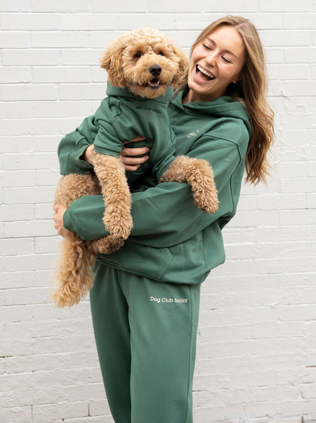 Fleece Hoodie (Dog) | Jade Cozy Pup Sweatshirt - LURE Wellness