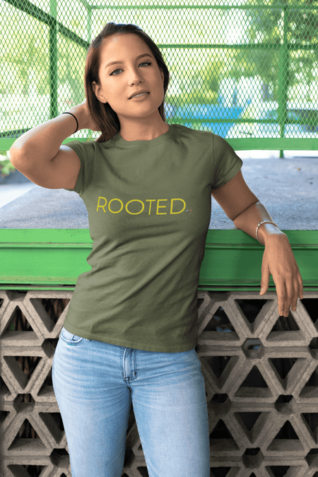 Graphic Tee ROOTED - Unisex Softstyle T-Shirt with Stand Tall Stay Grounded Design - LURE Wellness