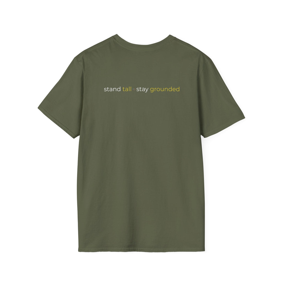 Graphic Tee ROOTED - Unisex Softstyle T-Shirt with Stand Tall Stay Grounded Design - LURE Wellness