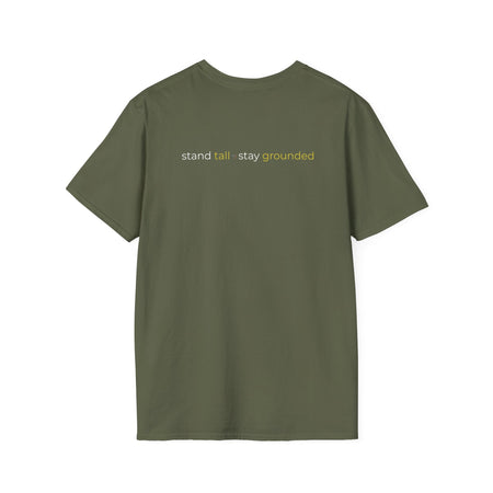 Graphic Tee ROOTED - Unisex Softstyle T-Shirt with Stand Tall Stay Grounded Design - LURE Wellness