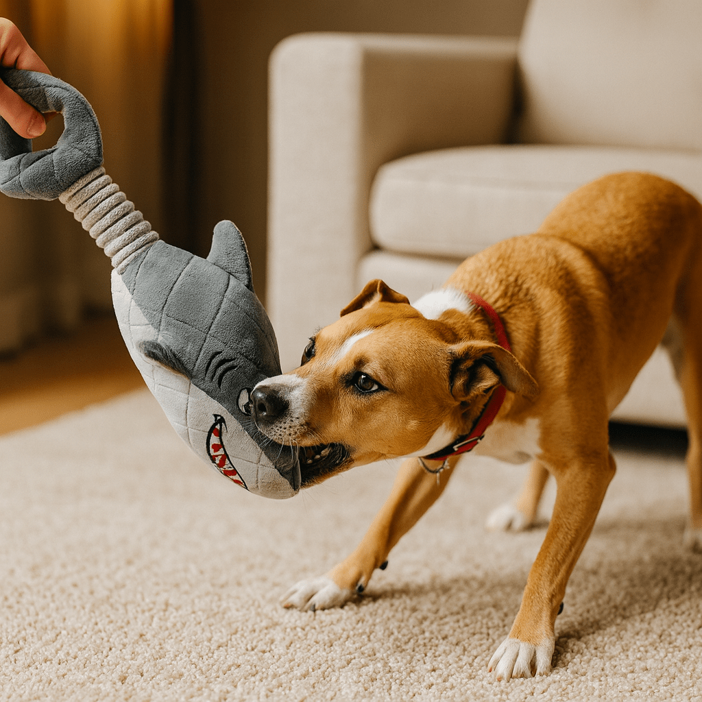 Grey Plush Shark Sensory Dog Toy - LURE Wellness