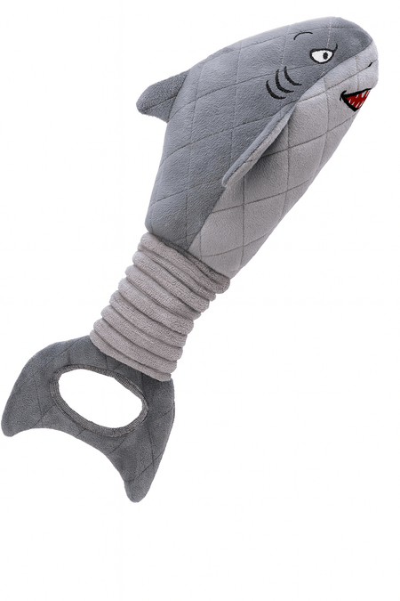 Grey Plush Shark Sensory Dog Toy - LURE Wellness