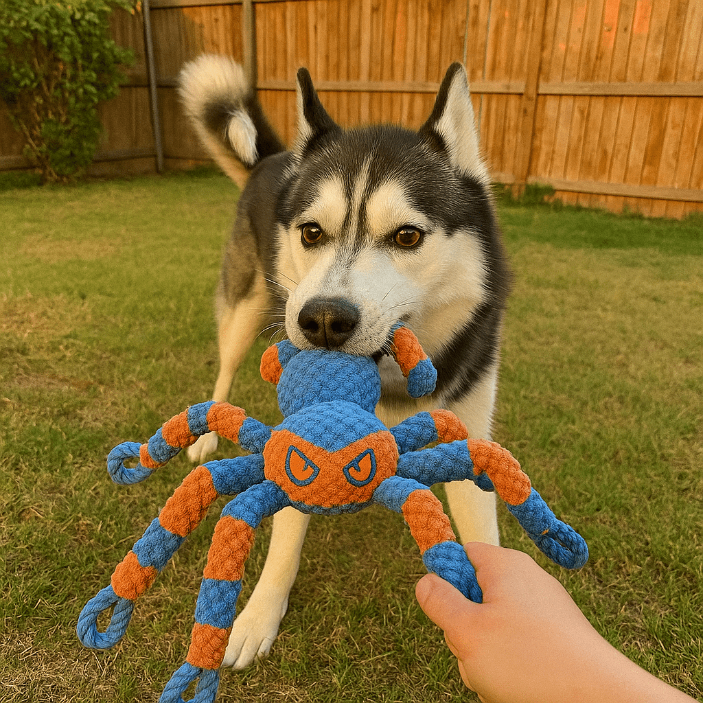 Large Dog Toy – Blue Spider - LURE Wellness