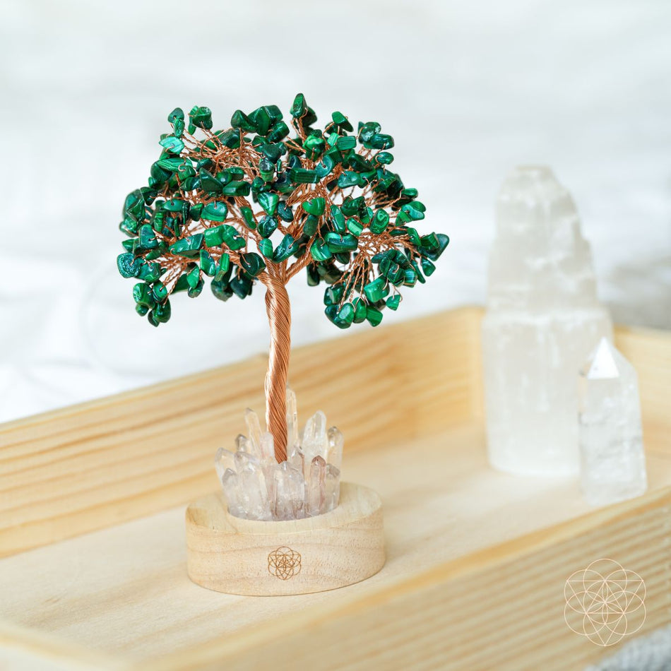 Malachite Anxiety Tree Lamp - LURE Wellness