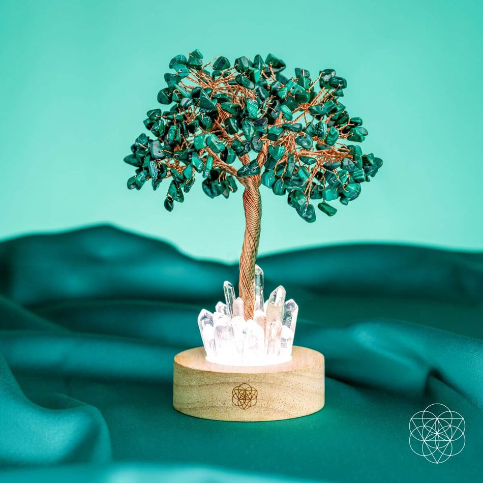 Malachite Anxiety Tree Lamp - LURE Wellness