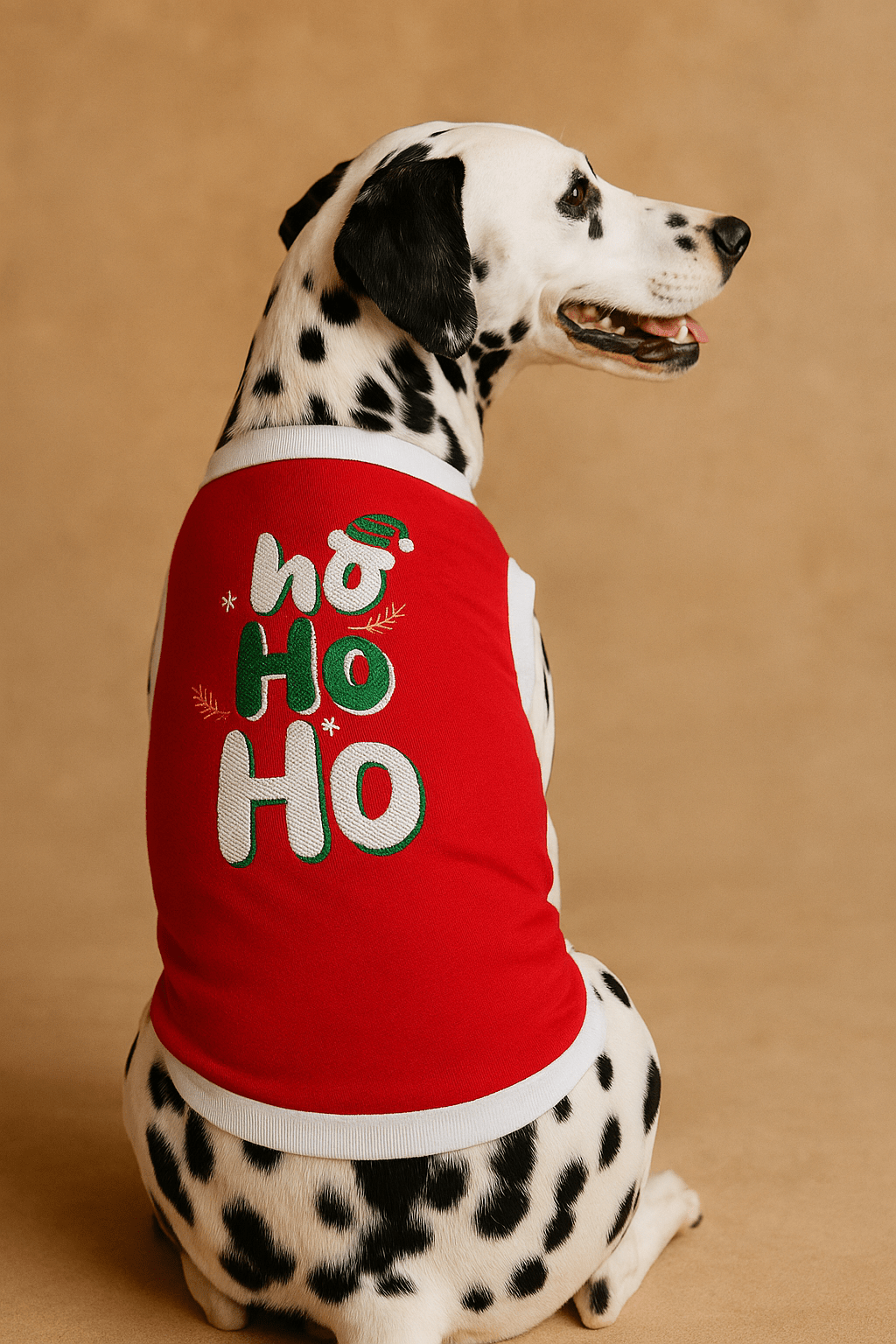 Parisian Pet 'Ho Ho Ho' Pet Holiday Shirt - Christmas Dog Outfit, Red - LURE Wellness