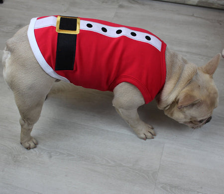 Parisian Pet 'Santa'Dog Shirt - Christmas Pet Apparel for Holiday Cheer, Red - LURE Wellness
