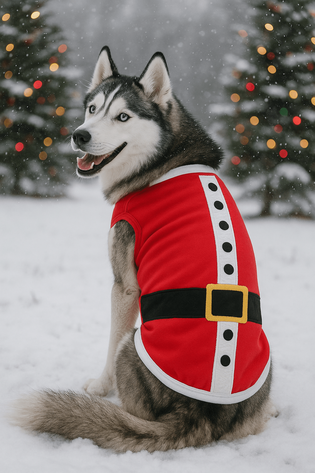 Parisian Pet 'Santa'Dog Shirt - Christmas Pet Apparel for Holiday Cheer, Red - LURE Wellness