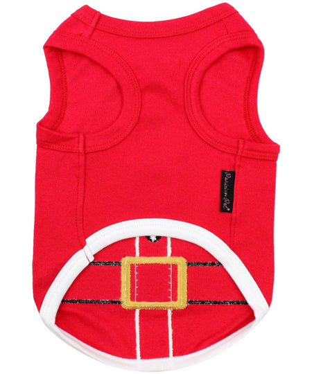 Parisian Pet 'Santa'Dog Shirt - Christmas Pet Apparel for Holiday Cheer, Red - LURE Wellness