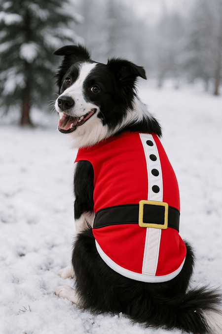 Parisian Pet 'Santa'Dog Shirt - Christmas Pet Apparel for Holiday Cheer, Red - LURE Wellness