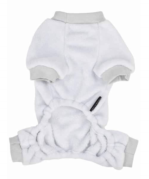 Parisian Pet 'Velour Pajama Cloud Gray' for Dogs & Cats, Comfortable Pet Pajama Set, Cozy Dog Sleepwear, Gray - LURE Wellness