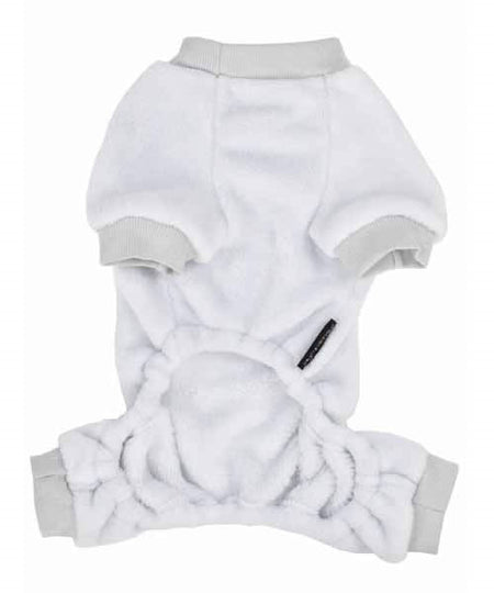 Parisian Pet 'Velour Pajama Cloud Gray' for Dogs & Cats, Comfortable Pet Pajama Set, Cozy Dog Sleepwear, Gray - LURE Wellness