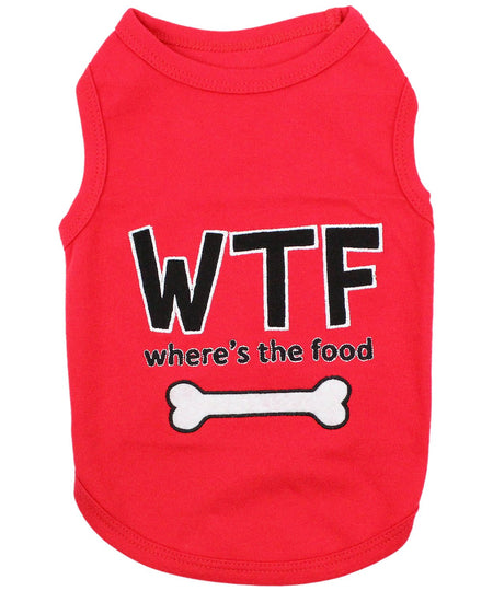 Parisian Pet 'WTF' Pet Shirt - Funny Dog & Cat Shirt, Red - LURE Wellness