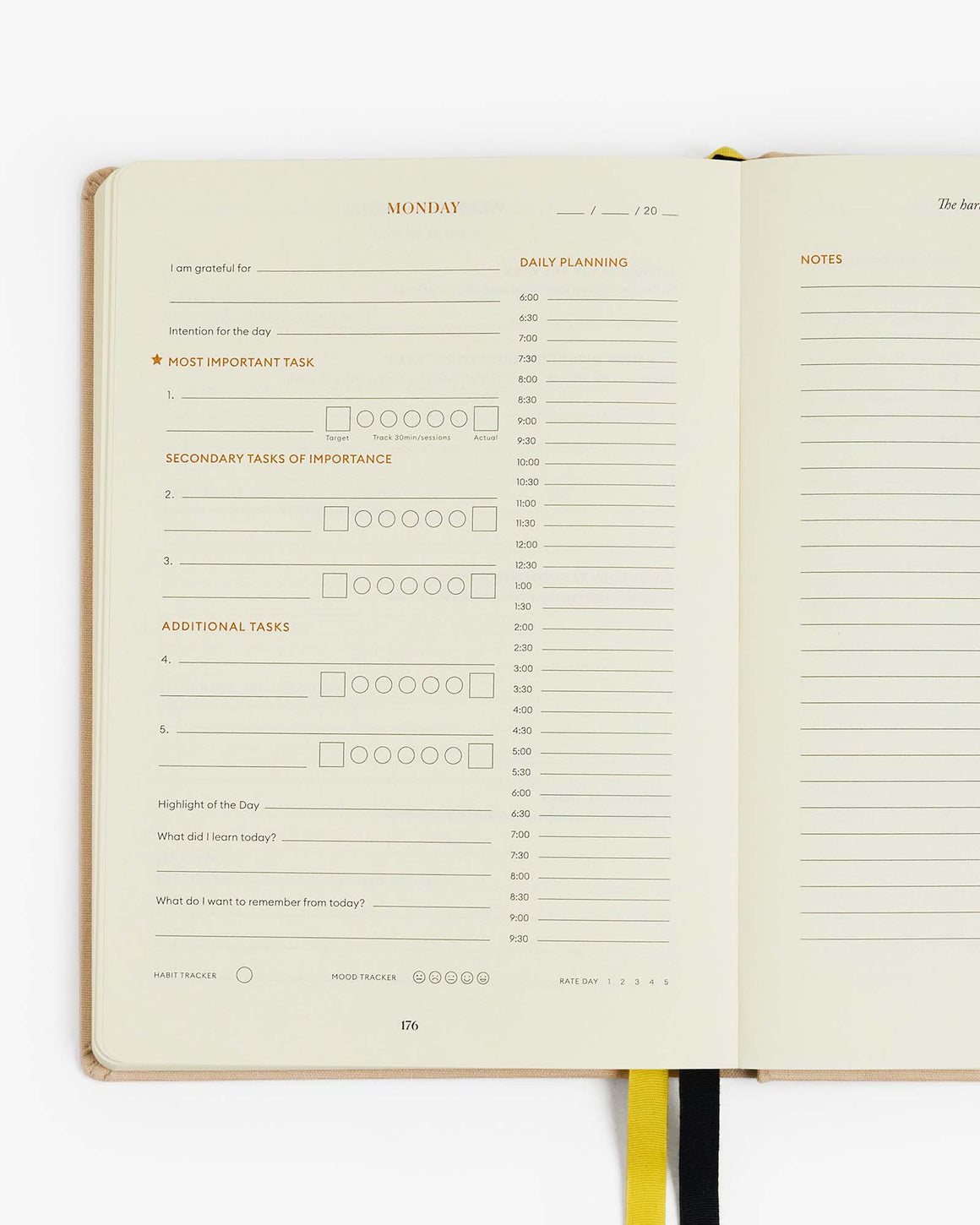 Productivity Planner – Beige - LURE Wellness
