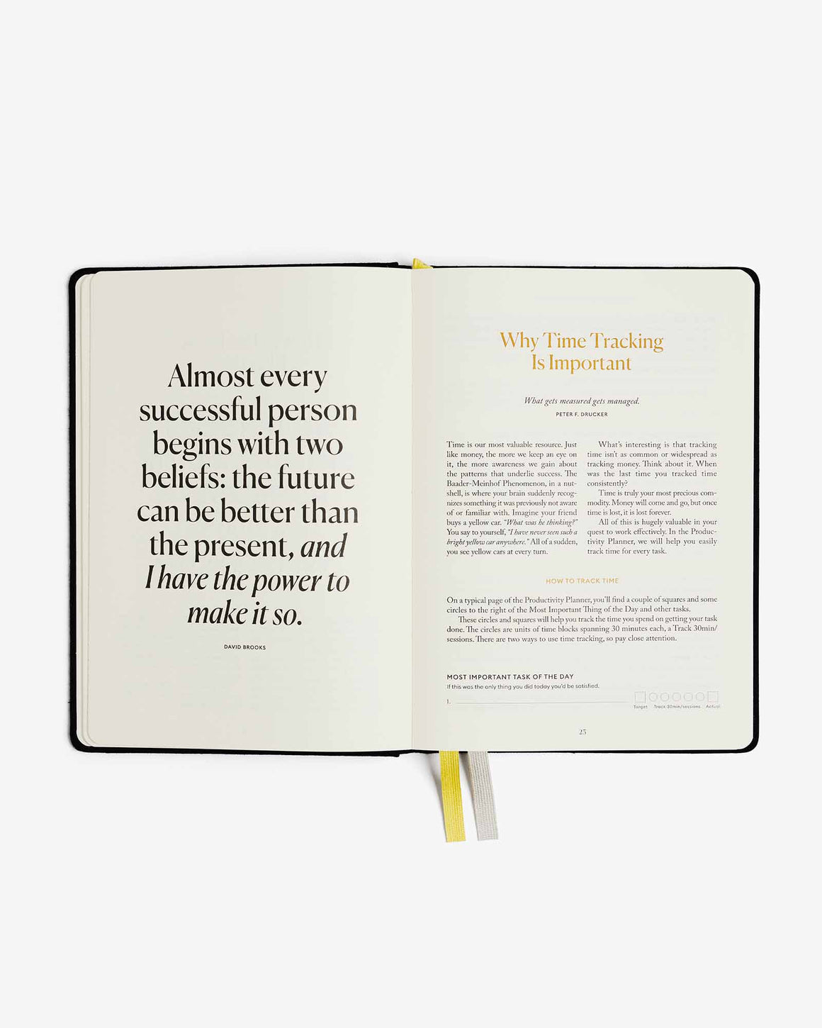 Productivity Planner - Black - LURE Wellness