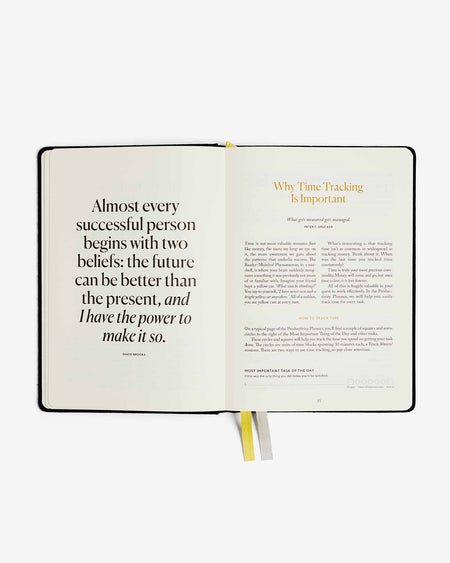 Productivity Planner - Black - LURE Wellness