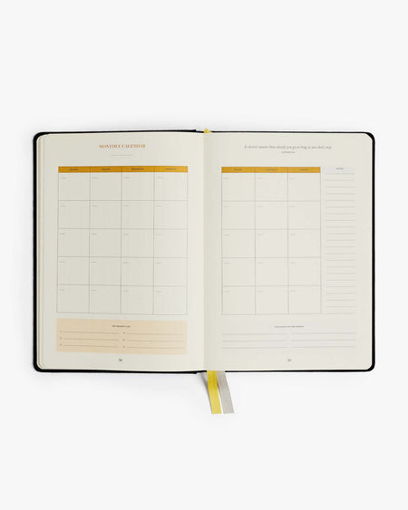 Productivity Planner - Black - LURE Wellness