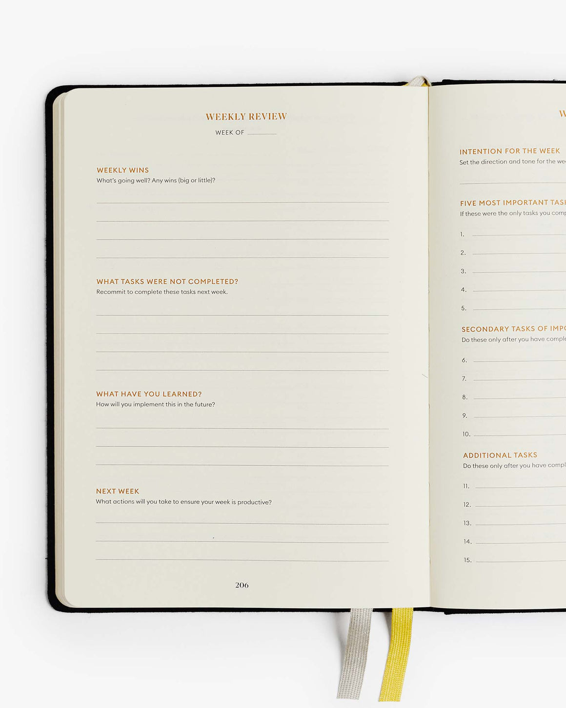 Productivity Planner - Black - LURE Wellness