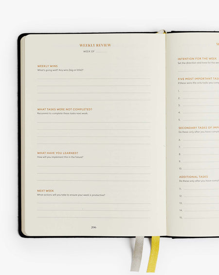Productivity Planner - Black - LURE Wellness
