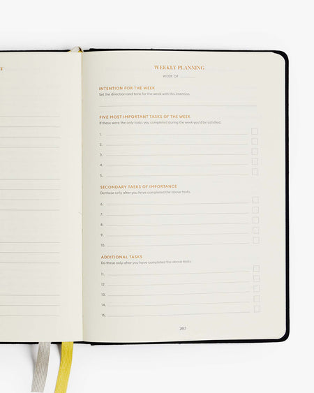 Productivity Planner - Black - LURE Wellness