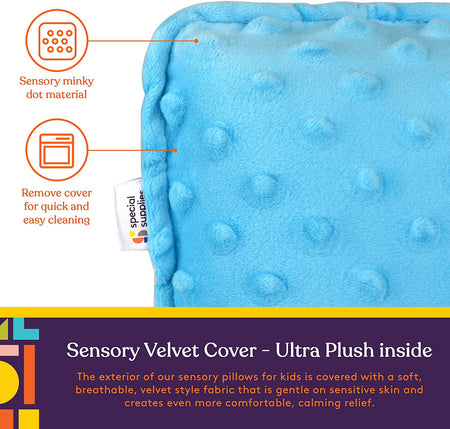 Sensory Vibrating Pillow – Pressure - Activated Calming Support for Kids & Adults | 12" Plush Minky Comfort - LURE Wellness