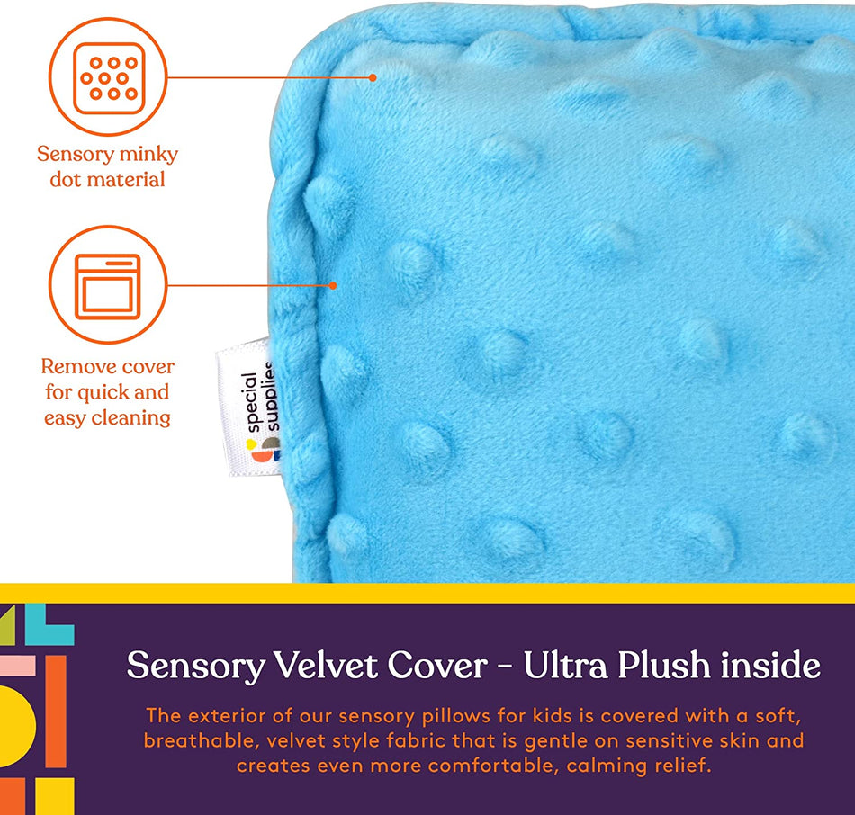 Sensory Vibrating Pillow – Pressure - Activated Calming Support for Kids & Adults | 12" Plush Minky Comfort - LURE Wellness