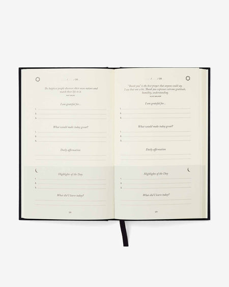 The Five Minute Journal – Bold Black - LURE Wellness
